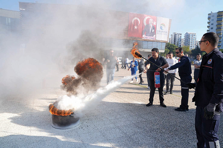  Çukurova’da yangın eğitimi ve tatbikatı